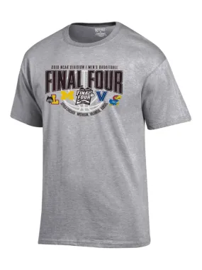 2018 Final Four Team Logos March Madness San Antonio Gray T-Shirt