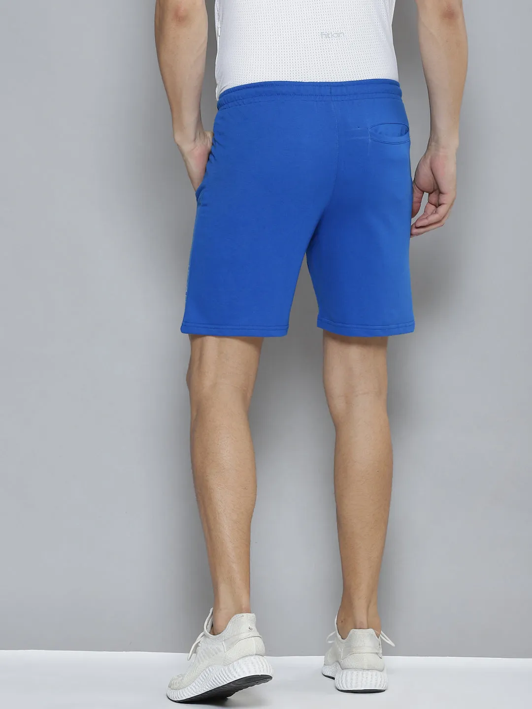 Alcis Men Blue Slim Fit Training or Gym Sports Shorts