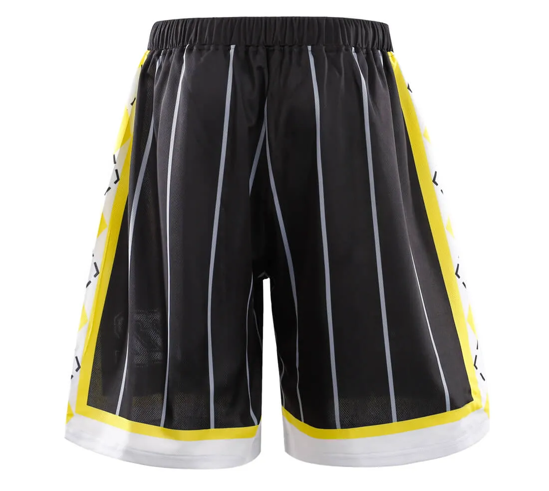 Black Stripes Design Basketball Shirts and Shorts