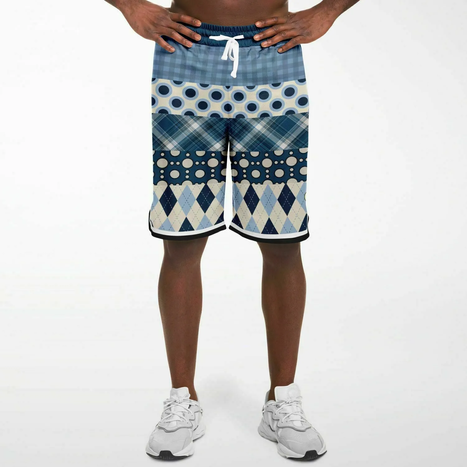 Blueberry Hill Plaid Patchwork Basketball Shorts