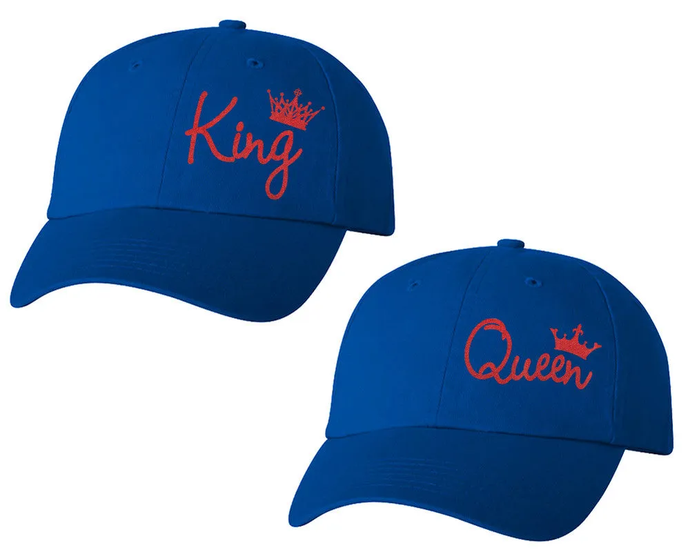 King Queen Couple Matching Baseball Caps, Couple Baseball Hats